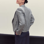 Milano Jacket – Short suit jacket in navy blue dogtooth25143