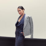 Milano Jacket – Short suit jacket in navy blue dogtooth25142