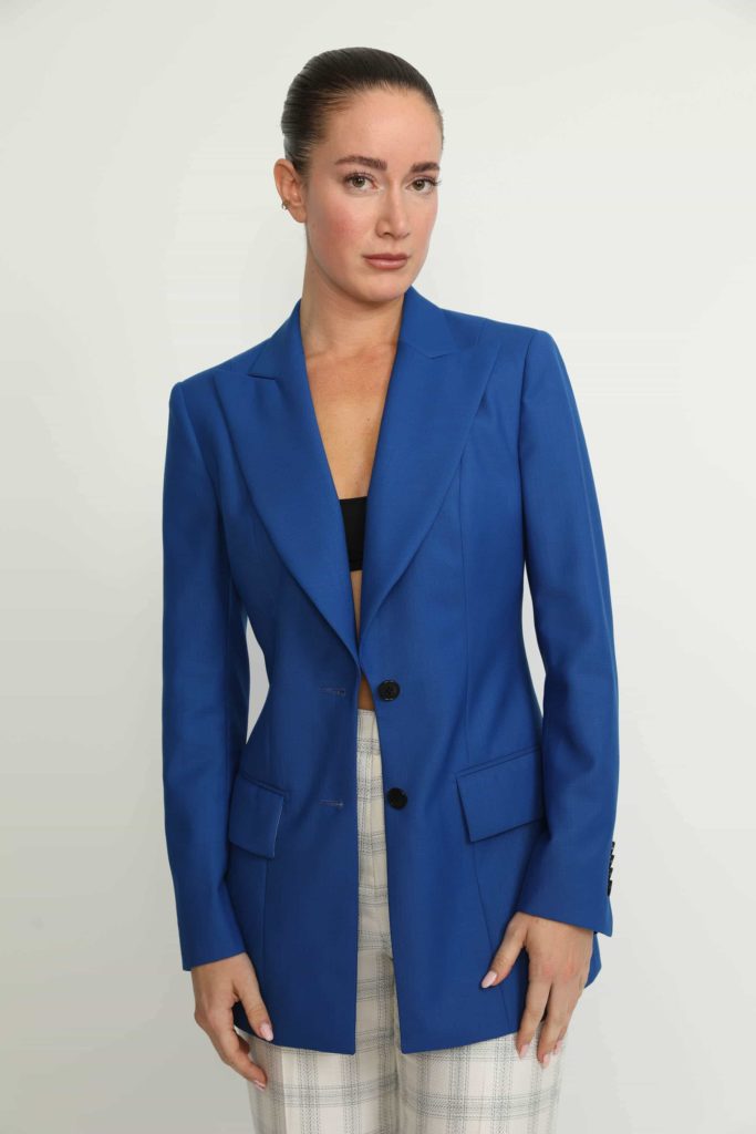 Sion Jacket – Sion Electric Blue Twill Fitted Jacket26709