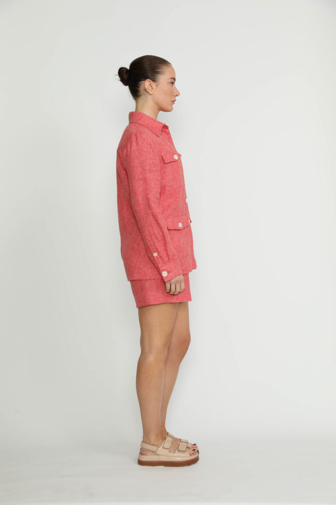 Rolle Shirt Jacket – Rolle Deep Pink Loose Fit Shirt Jacket27326