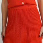 Altdorf Skirt – Altdorf Orange Pleated Knit Skirt27038