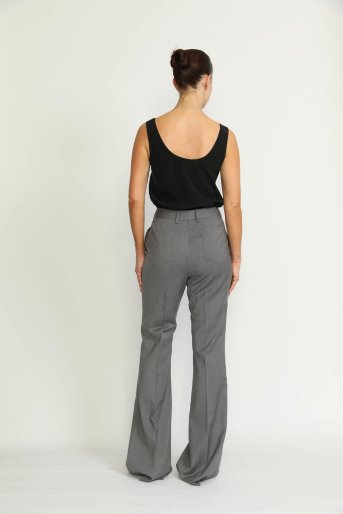 Sursee Trousers – Sursee Bell Bottom Flared Grey Trousers27417