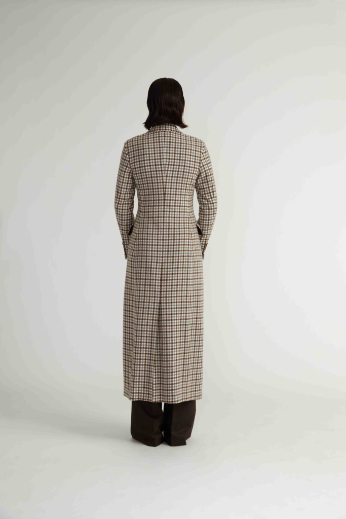 Agueda Coat – Midi-length coat in check28353