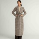 Agueda Coat – Midi-length coat in check28356