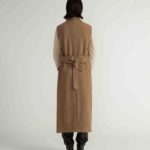 Flen Coat – Straight cut sleeveless coat in camel28365