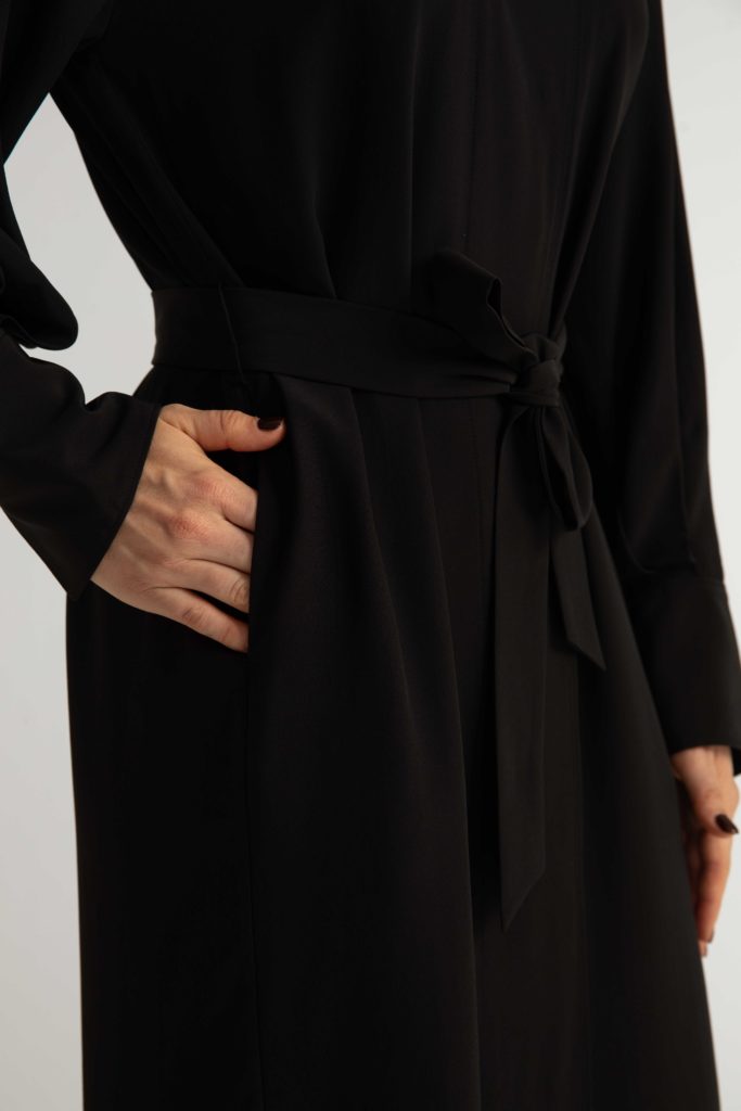 Laholm Dress – Oversized trench dress in black28264