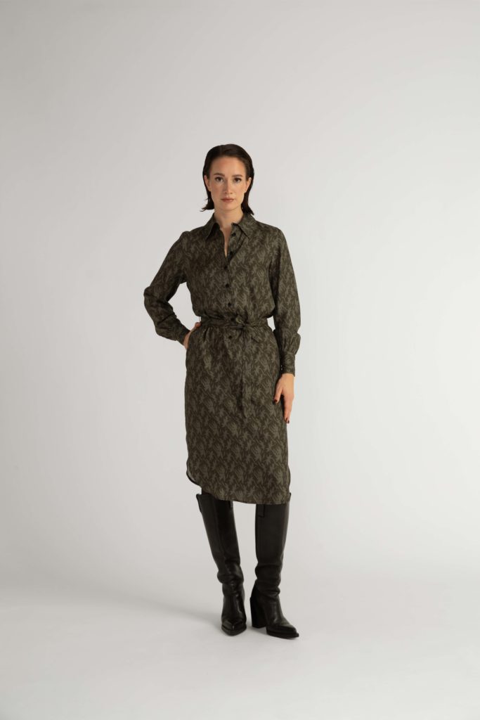 Skara Shirt Dress – Shirt dress in khaki green28320