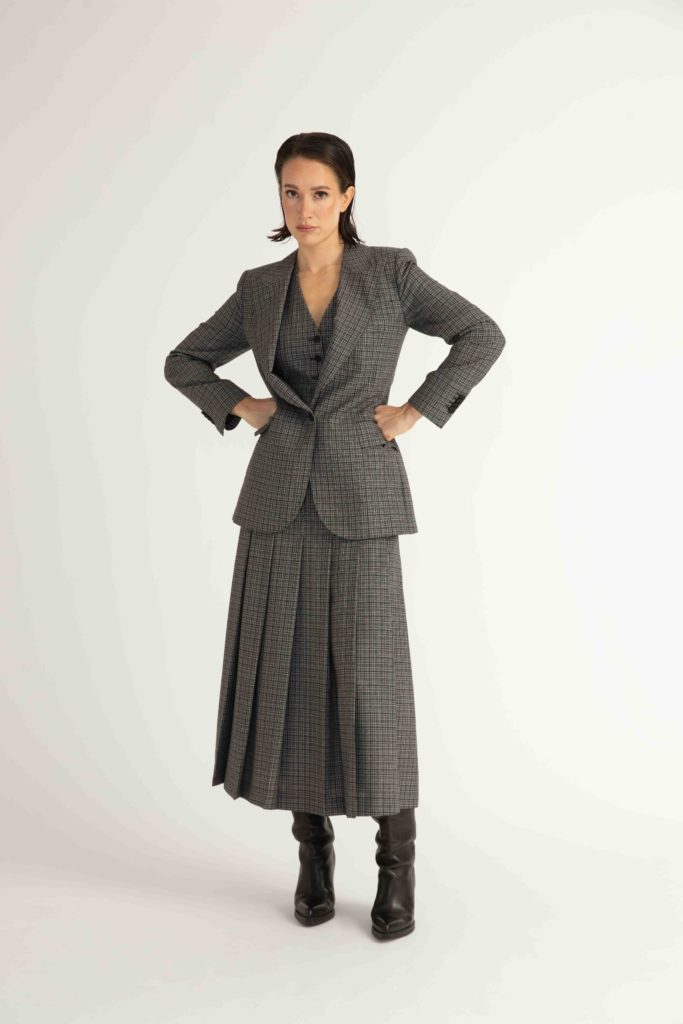 Amora Jacket – Single-breasted jacket in grey check28307