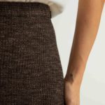 Nyon Skirt – Jersey midi pencil skirt in brown28396