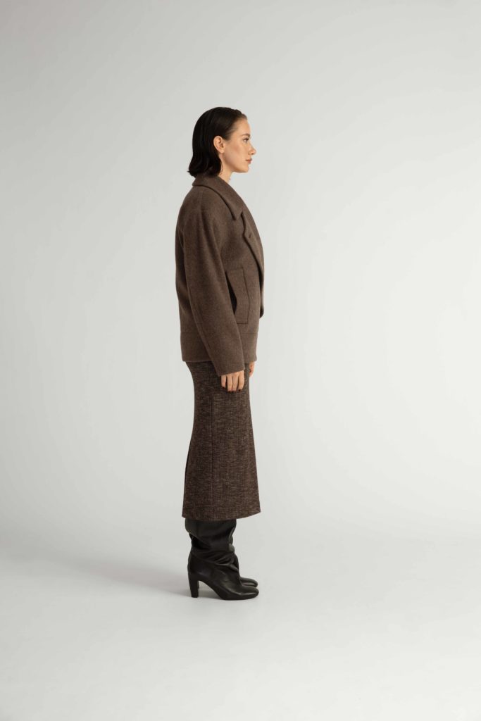 Verberg Coat – Oversized bomber coat in brown28409