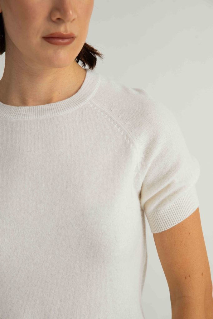 Lourdes Knit Top – Knit t-shirt in white28133