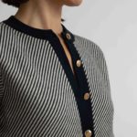 Lisbon Cardigan – Knit cardigan in navy/white28171