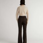 Sursee Trousers – Bell-bottom flared trousers in charcoal brown28230