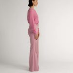 Sursee Trousers – Bell-bottom flared trousers in powder pink28188