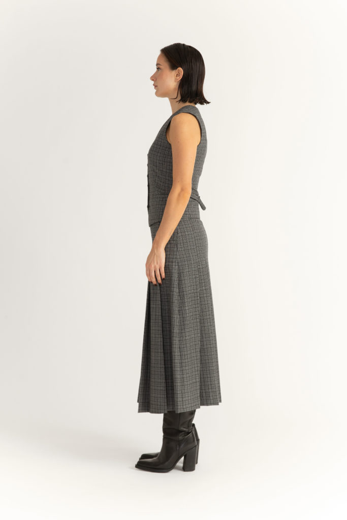 Hjo Skirt –   Pleated midi skirt in grey29180