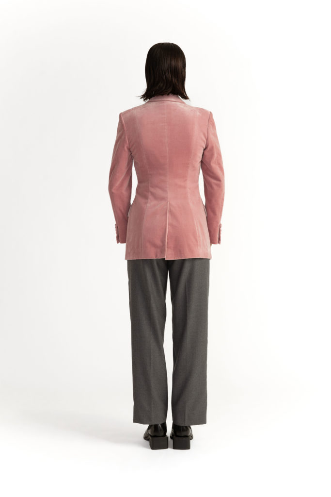 Sion Jacket – Hourglass fit jacket in blush velvet29235