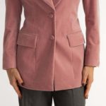 Sion Jacket – Hourglass fit jacket in blush velvet29236