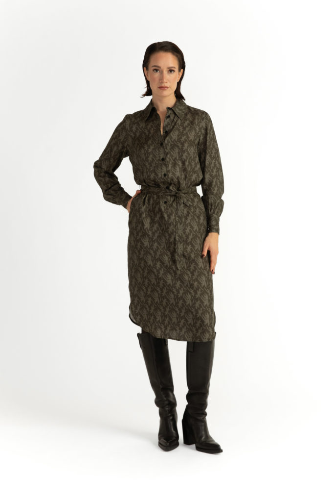 Skara Shirt Dress – Shirt dress in khaki green29124