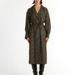 Laholm Dress – Oversized trench dress in khaki green29128