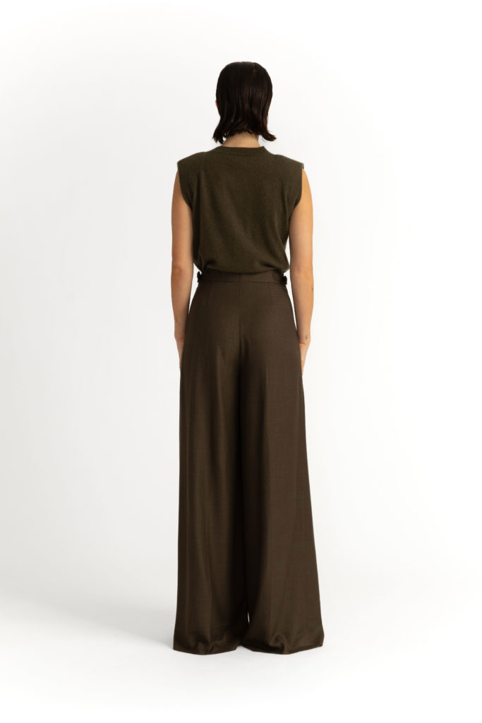 Lulea Trousers – Wide-leg trousers in forest green29117