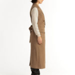 Flen Coat – Straight cut sleeveless coat in camel29075