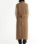 Flen Coat – Straight cut sleeveless coat in camel29076