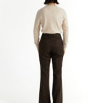 Sursee Trousers – Bell-bottom flared trousers in charcoal brown29208