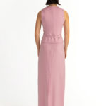 Kalmar Skirt – Maxi high-waisted skirt in powder pink29223