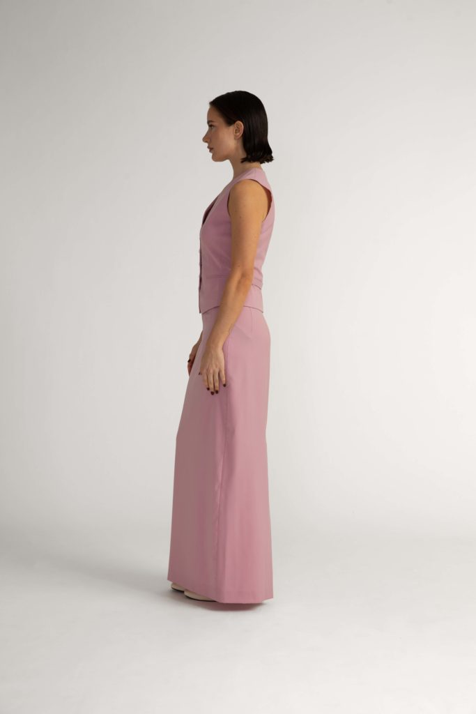 Kalmar Skirt – Maxi high-waisted skirt in powder pink28181