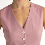 Maia Waistcoat – Fitted waistcoat in powder pink29219