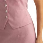 Maia Waistcoat – Fitted waistcoat in powder pink29220