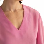 Ludvika Blouse – V-neck silk blouse in pink29190