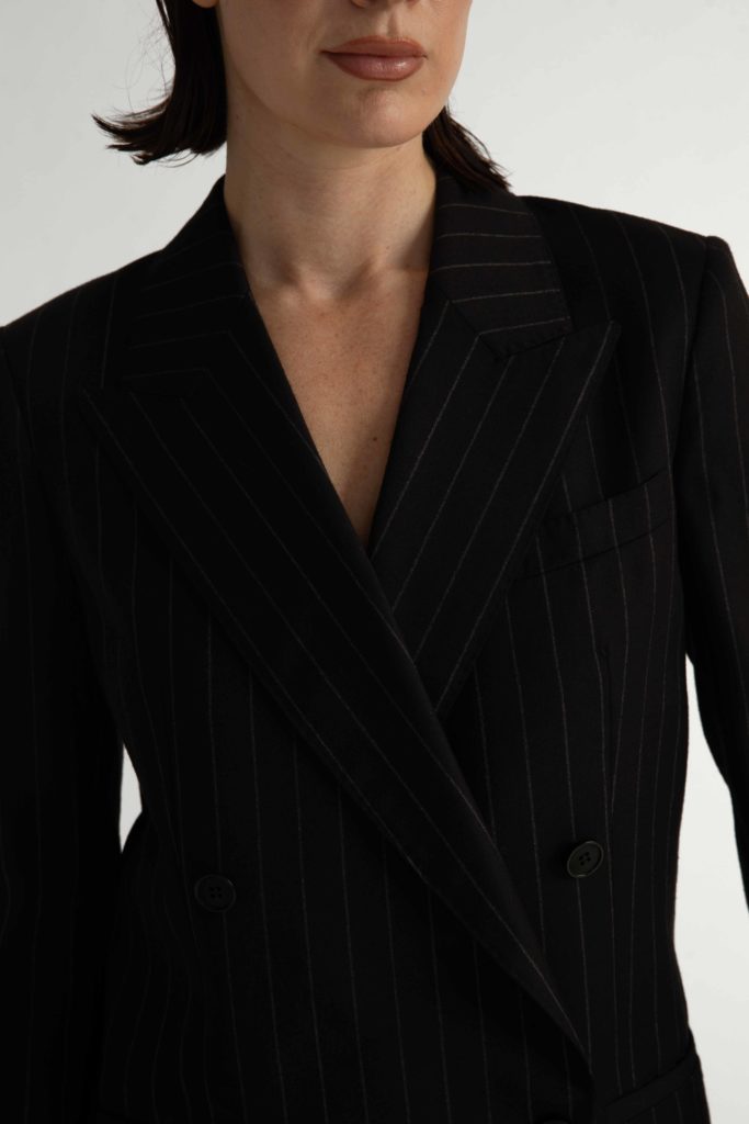 Amarante Jacket – Boyfriend cut jacket in black pinstripe28972