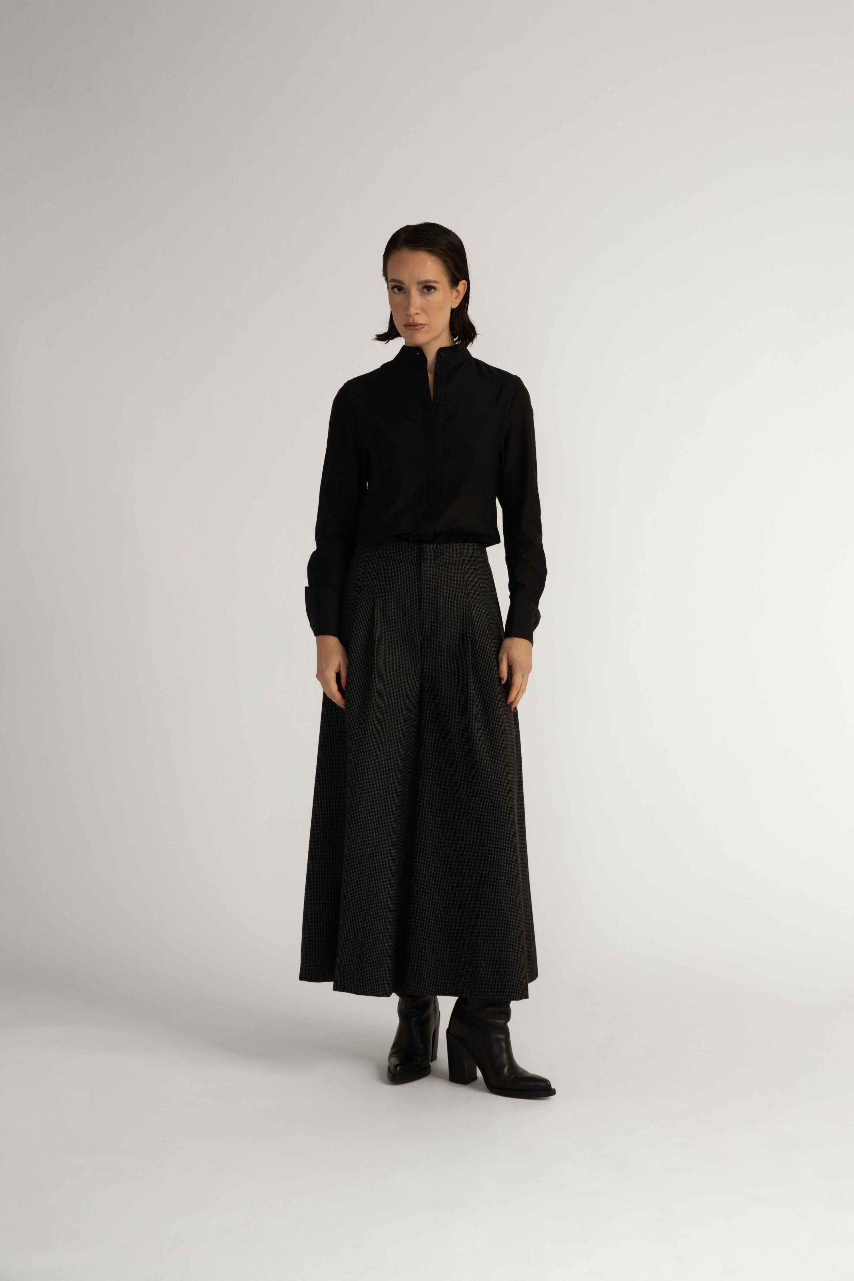 Borgholm Trousers – Wide-leg tent trousers in black