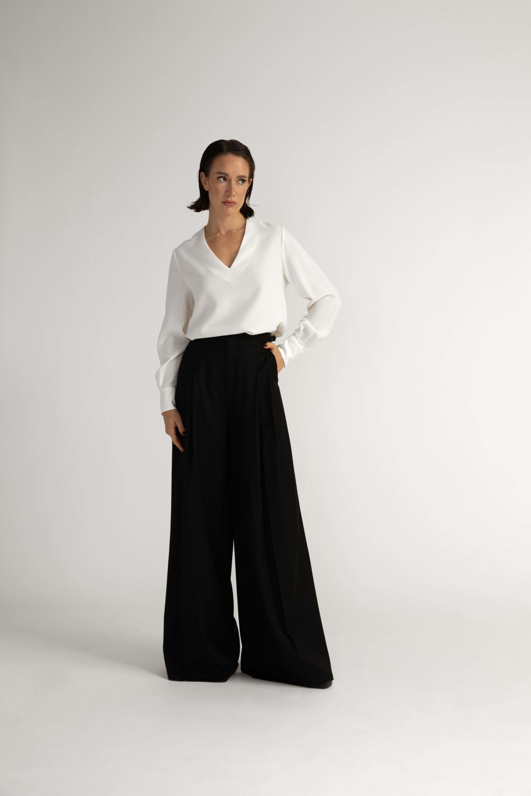 Lulea Trousers – Wide-leg tent trousers in black