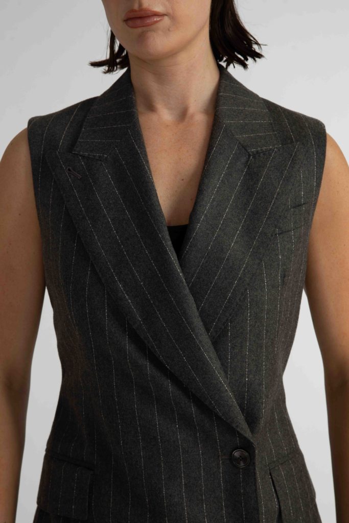 Beja Waistcoat  – Relaxed waistcoat in dark grey28857