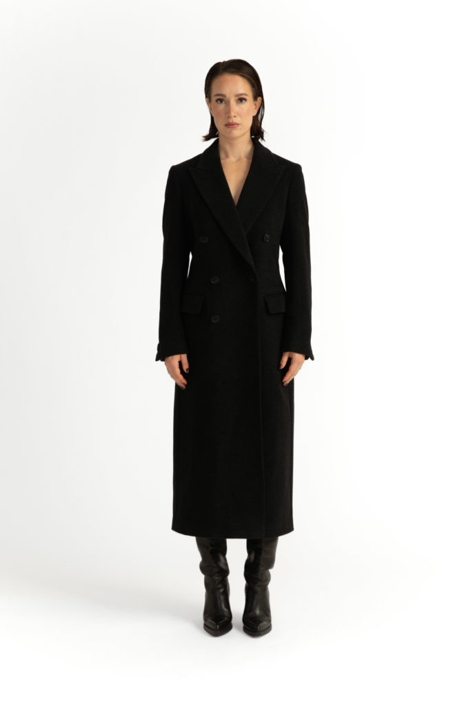 Stockholm Coat – Straight-cut long coat in charcoal black29326