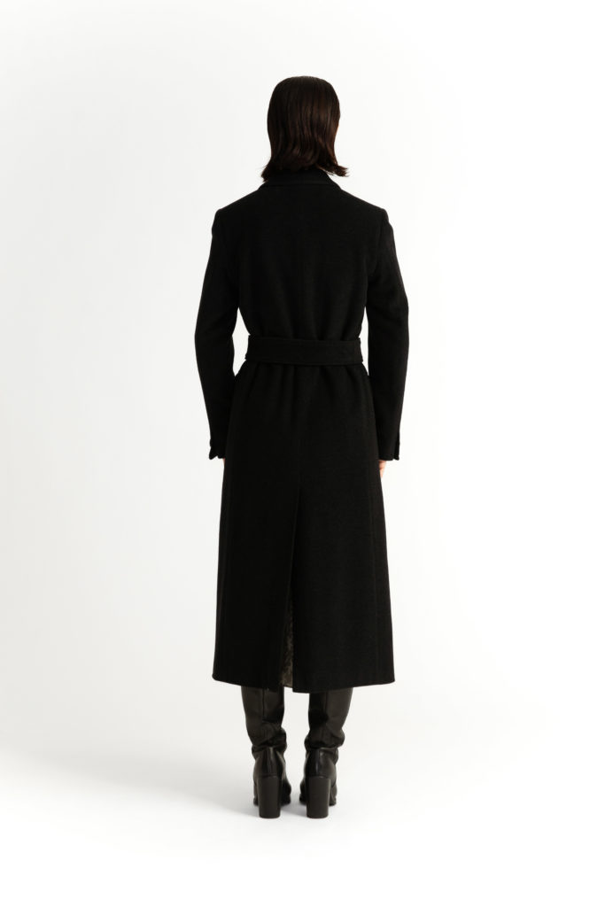 Stockholm Coat – Straight-cut long coat in charcoal black29323