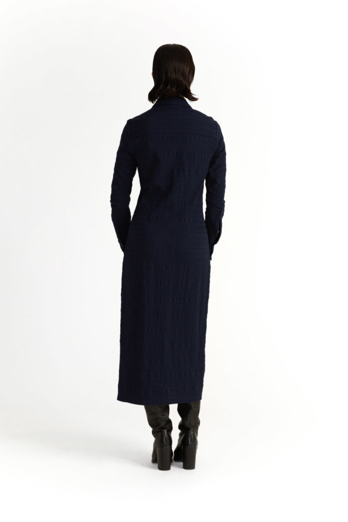 Arboga Shirt Dress – Midi shirt dress in navy blue29374