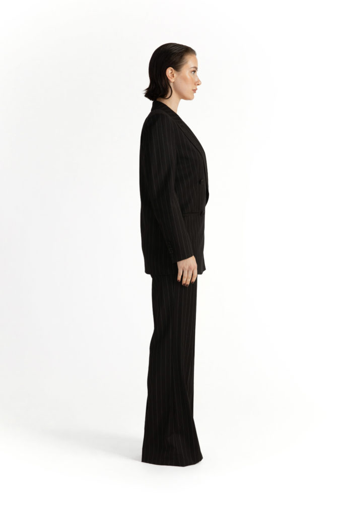 Amarante Jacket – Boyfriend cut jacket in black pinstripe29280