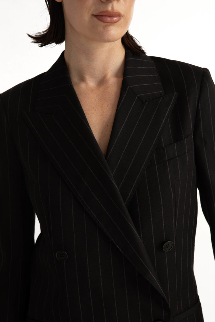 Amarante Jacket – Boyfriend cut jacket in black pinstripe29282