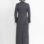 Agueda Limited Edition Coat – Midi-length coat in black pinstripe29735