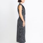 Caldas Limited Edition Dress – Tailored maxi dress in black pinstripe29672