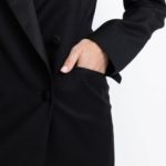 Amal Limited Edition Jacket – Tuxedo double-breasted jacket with satin lapel in black29730