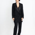 Castelo Limited Edition Trousers – Straight-leg tuxedo trousers in black29801