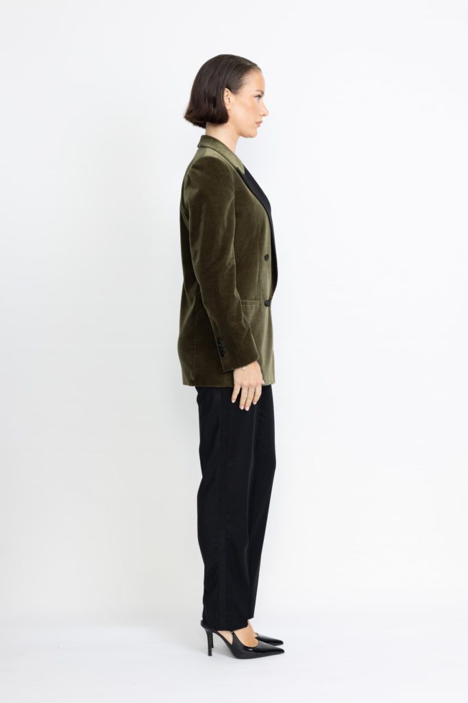 Amarante Limited Edition Jacket – Tuxedo style  jacket in forest green velvet29727