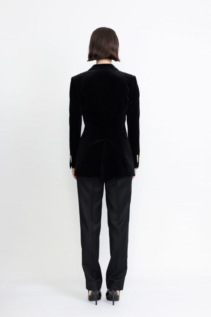 Sion Limited Edition Jacket – Tuxedo jacket in black velvet29636