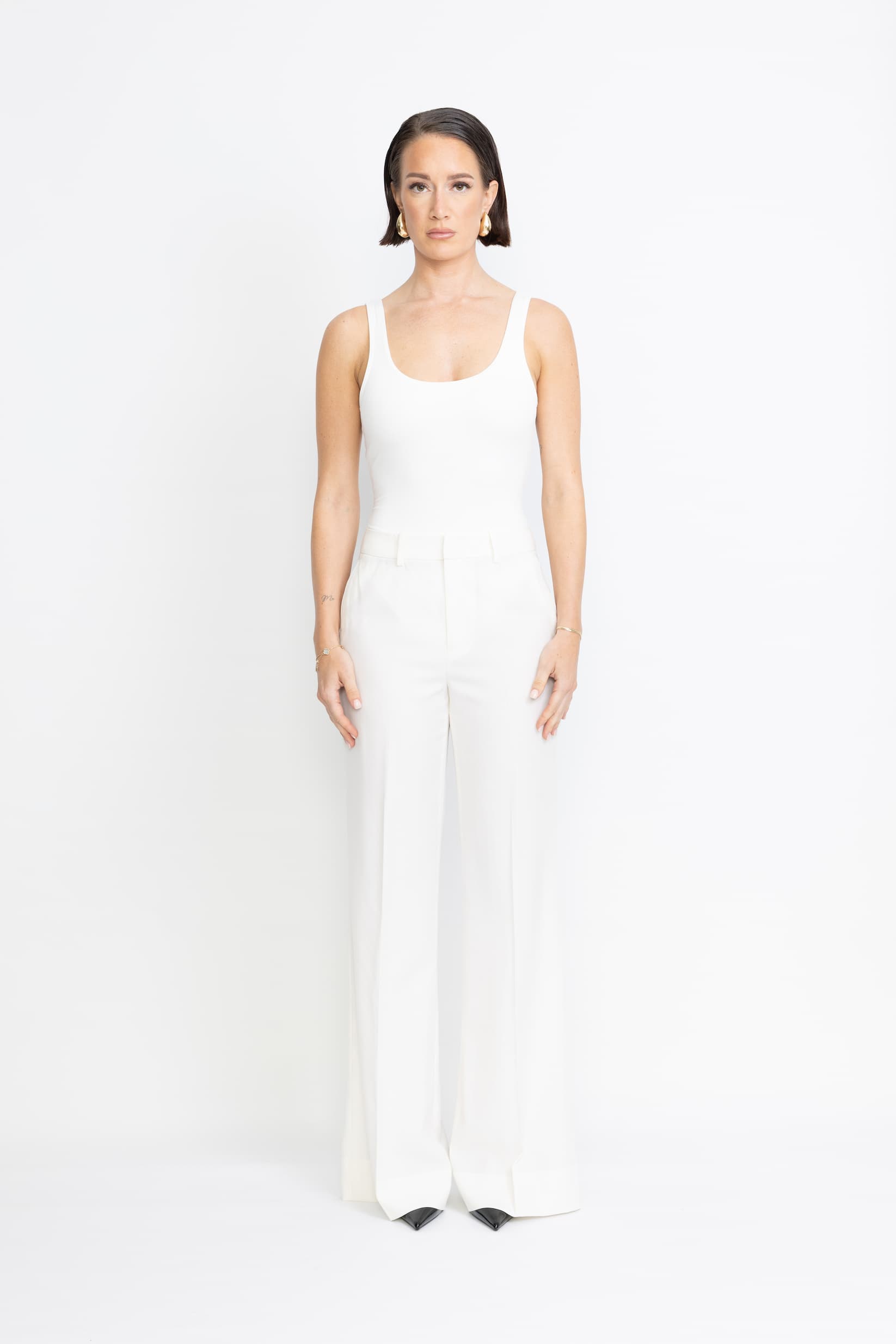 Bordeaux Limited Edition Trousers – Flared trousers in white0