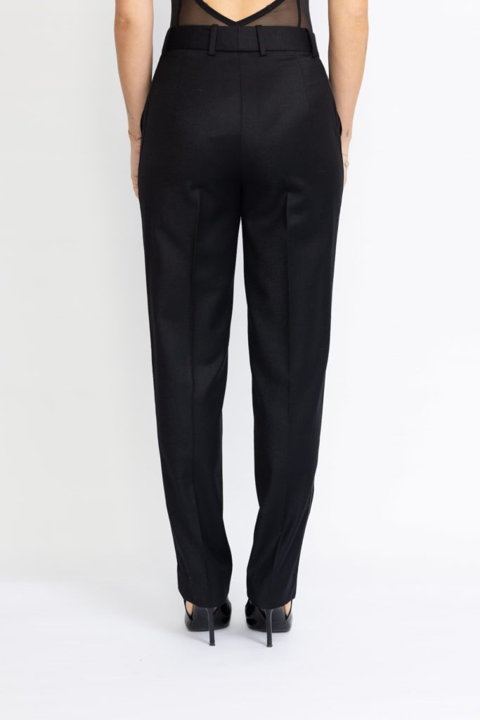 Castelo Limited Edition Trousers – Straight-leg tuxedo trousers in black29665