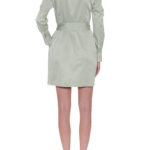 Jean Dress – Short shirt dress with leg of mutton long sleeve in mint30134